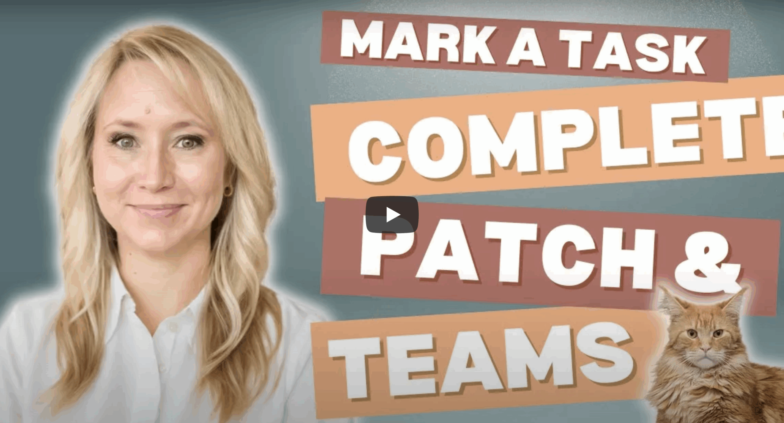 How to mark a task as complete in PowerApps - 2 methods. Video thumbnail with headshot of Stephanie Marshall